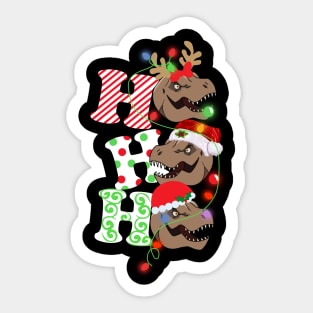 Ho Ho Ho Funny Christmas For Dinosaur Lovers Sticker